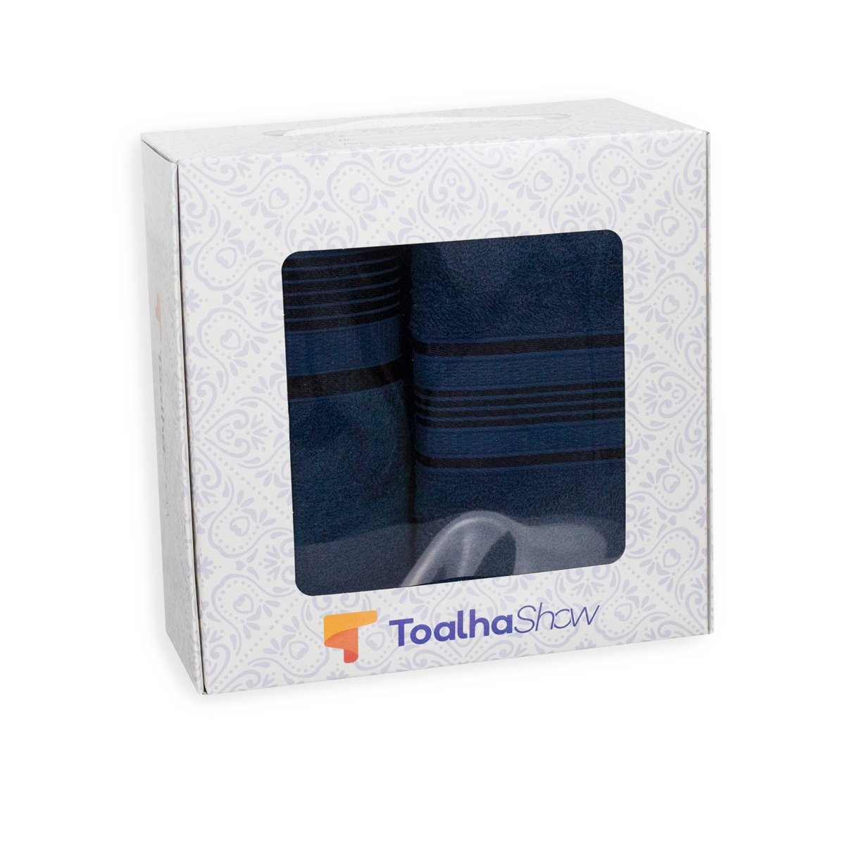 Detalhes das fibras e acabamento da toalha Egito