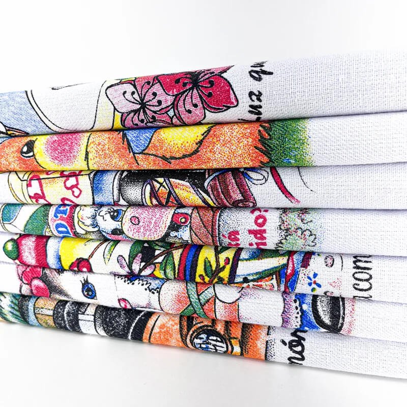 Kit 10 Pano de Prato Liso Grosso Luxo Estampado