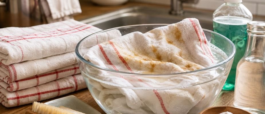 Pano de Prato Engordurado: Como Lavar e Remover Manchas Difíceis