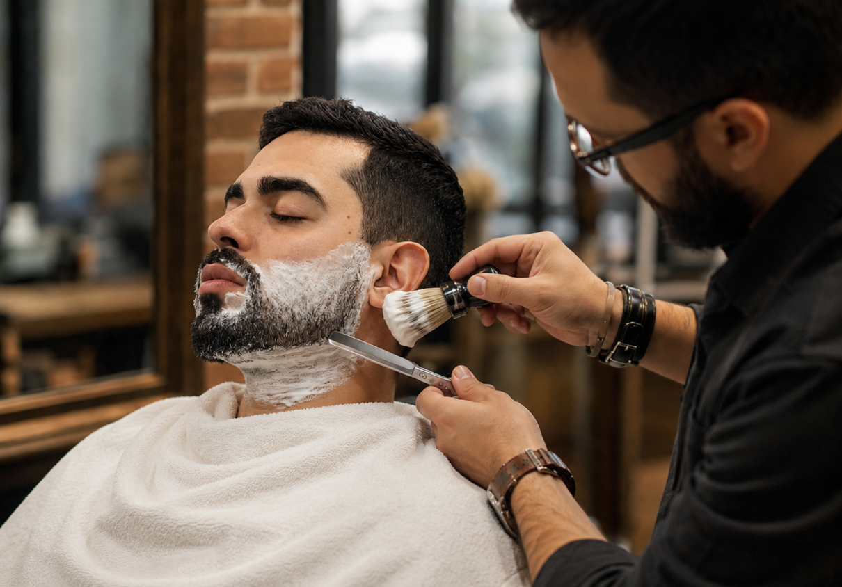 salao grecia barbearia preta alta absorcao felpudas toalha show branca