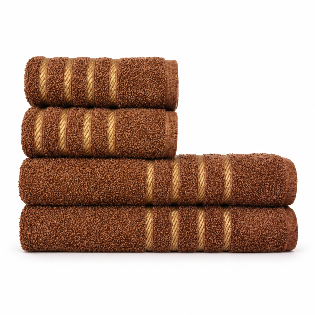 jogo de toalha dubai 4 pecas 100 algodao dubai banho rosto alta absorcao marrom