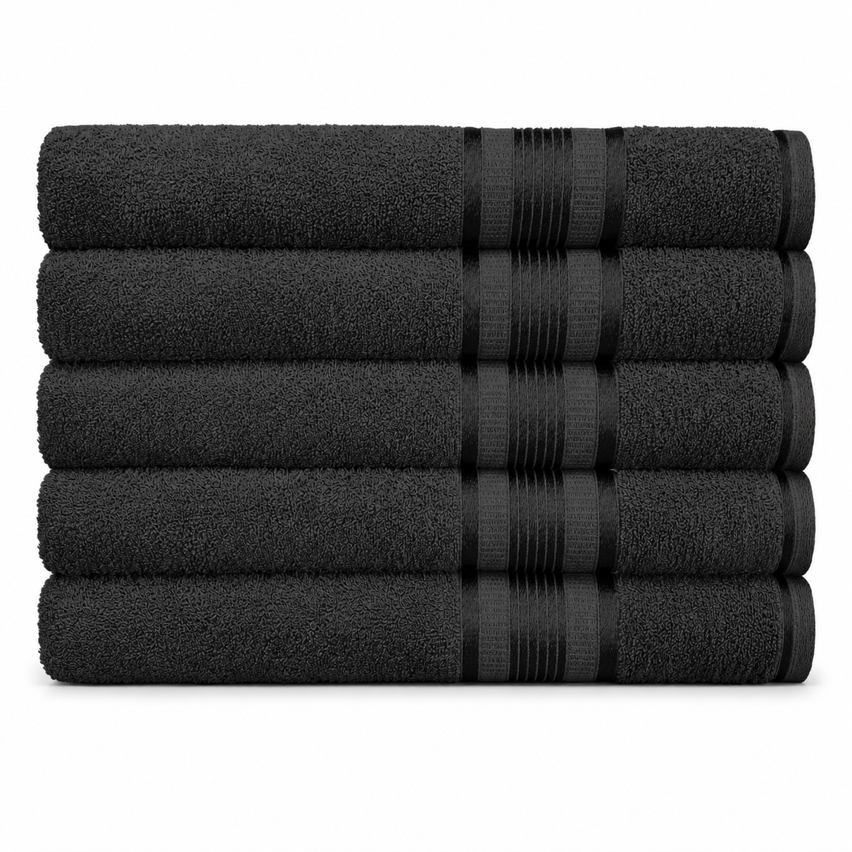 kit 5 toalha de banho gigante grossa felpuda macia grande extra plus size alta absoro 100 algodo egito preta