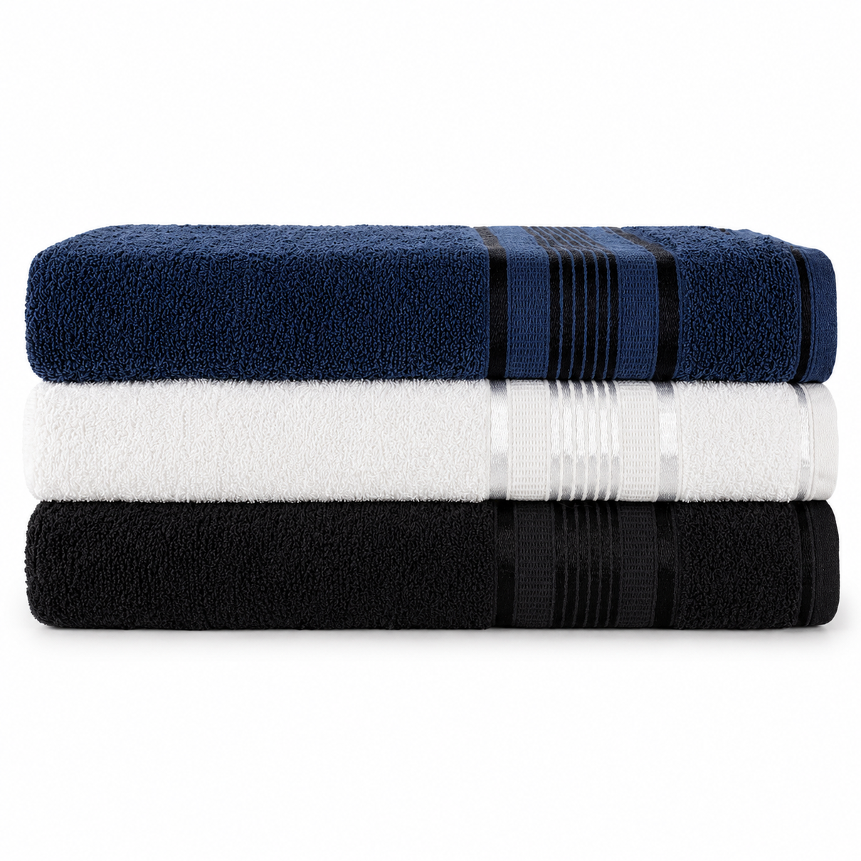 kit 3 toalha de banho gigante grossa felpuda macia grande extra plus size alta absoro 100 algodo egito preta branca azul