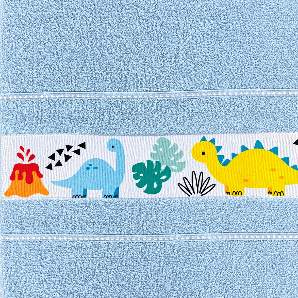 toalha-de-banho-infantil-azul-claro-dinossauro-macia-desenho-divertido-algodao-alta-absorcao